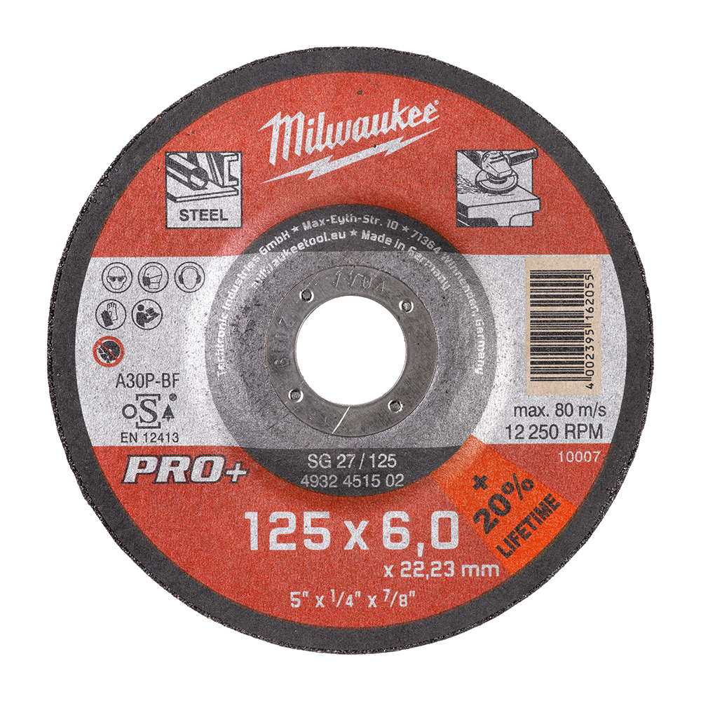Brusna ploča za metal PRO+ 125x6mm