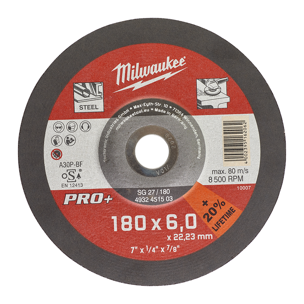 Brusna ploča za metal PRO+ 180x6mm
